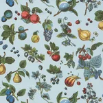 Schumacher 181891 Berry Grove Sky fabric swatch