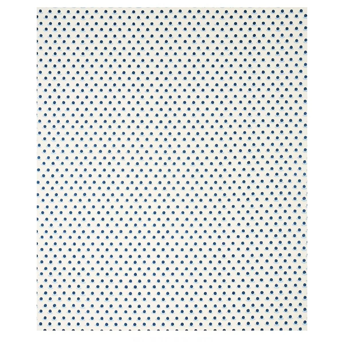 Schumacher 179731 Berry Hand Block Print Indigo & Sky fabric swatch