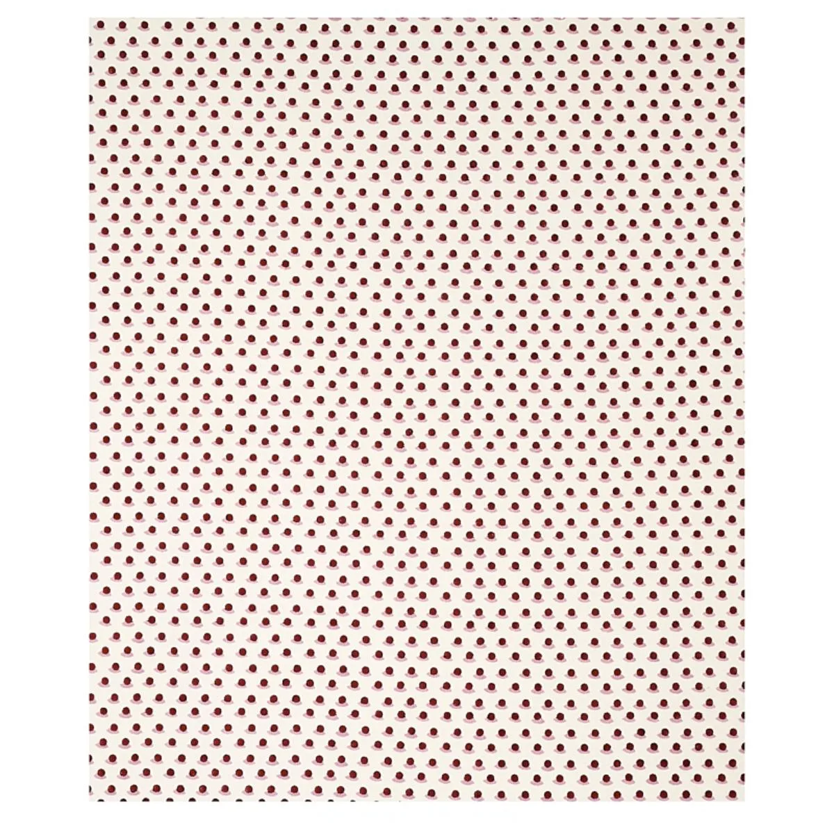 Schumacher 179730 Berry Hand Block Print Iron & Rose fabric swatch