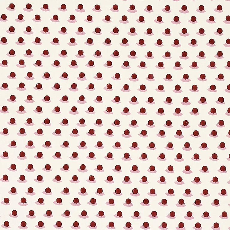 Schumacher 179730 Berry Hand Block Print Iron & Rose fabric swatch