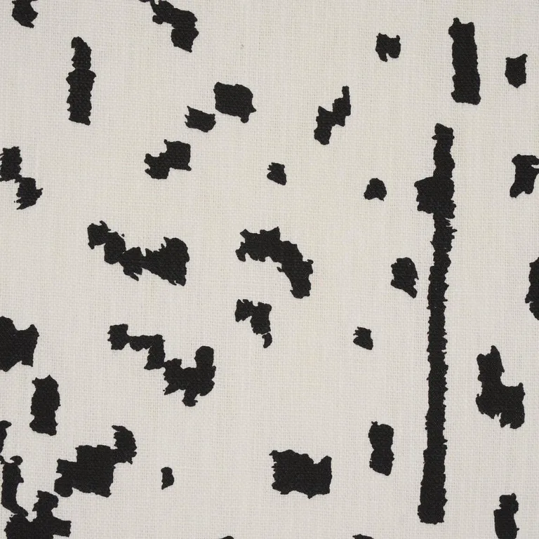 Schumacher 180311 Bespotted Black fabric swatch