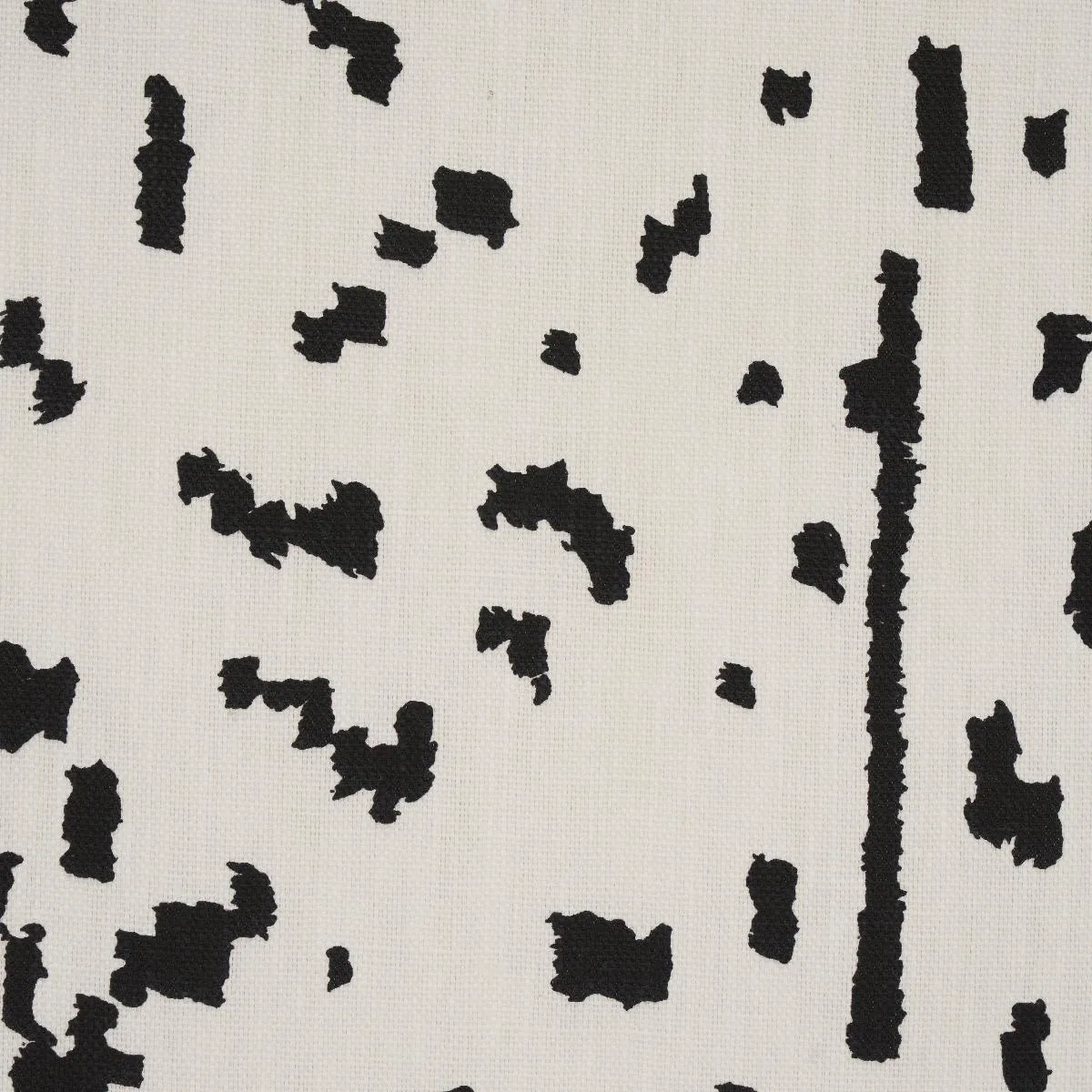 Schumacher 180311 Bespotted Black fabric swatch