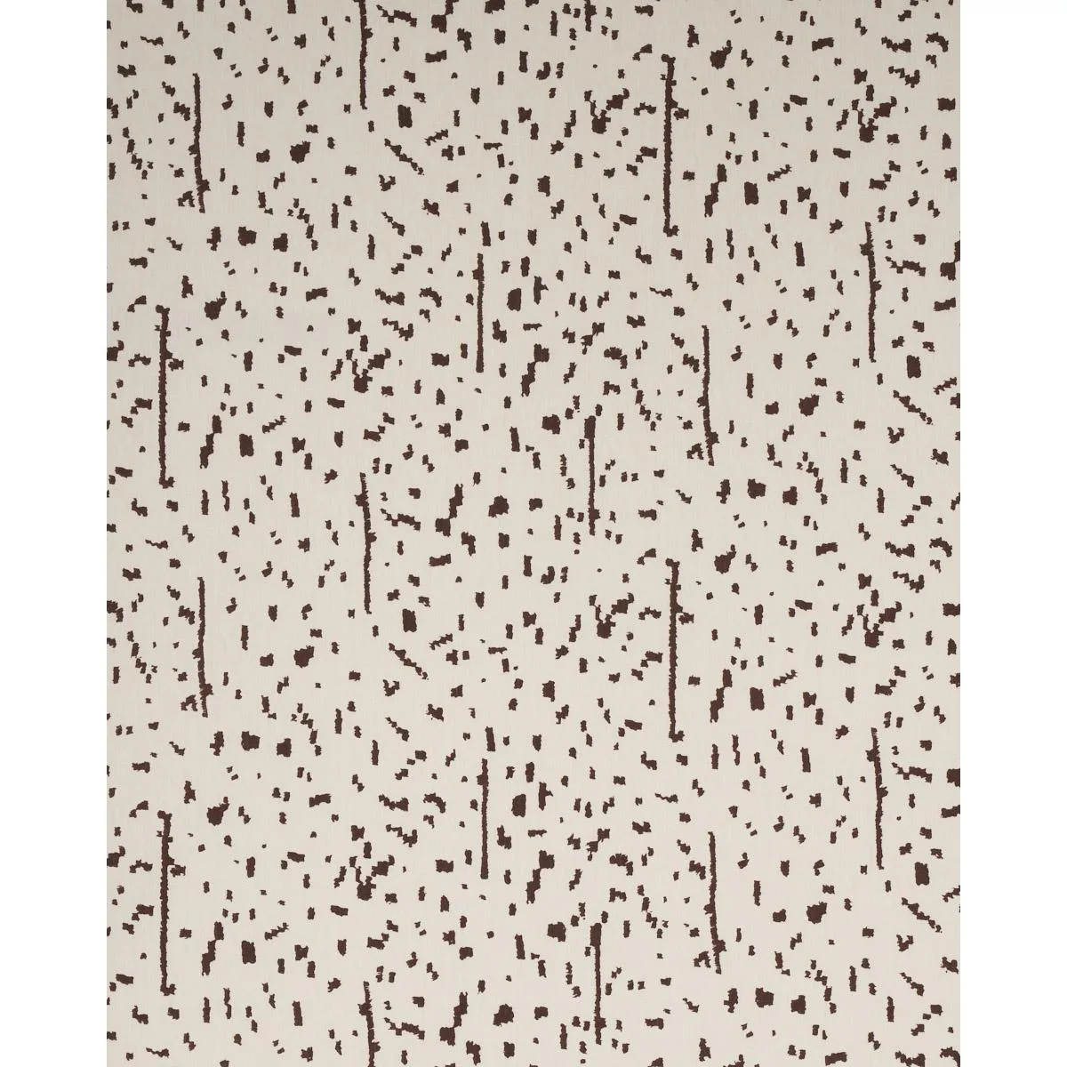 Schumacher 180312 Bespotted Brown fabric swatch