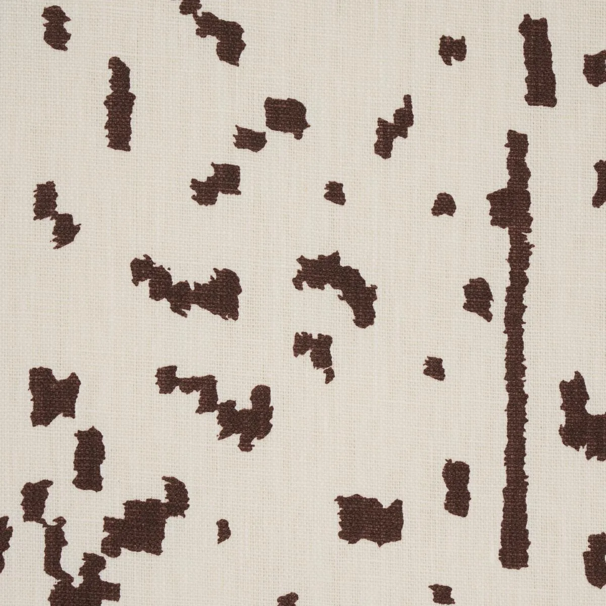 Schumacher 180312 Bespotted Brown fabric swatch