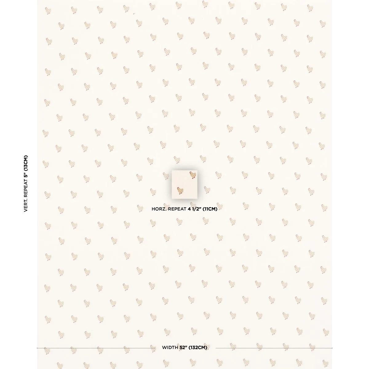 Schumacher 85951 Betsy's Chicken Embroidery Ivory fabric swatch