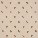 Schumacher 85950 Betsy's Chicken Embroidery Natural fabric swatch