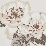 Schumacher 178401 Betty Chintz Charcoal fabric swatch