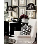 Schumacher 65683 Betwixt Black / White fabric swatch