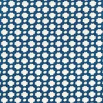 Schumacher 65681 Betwixt Indigo/Ivory fabric swatch