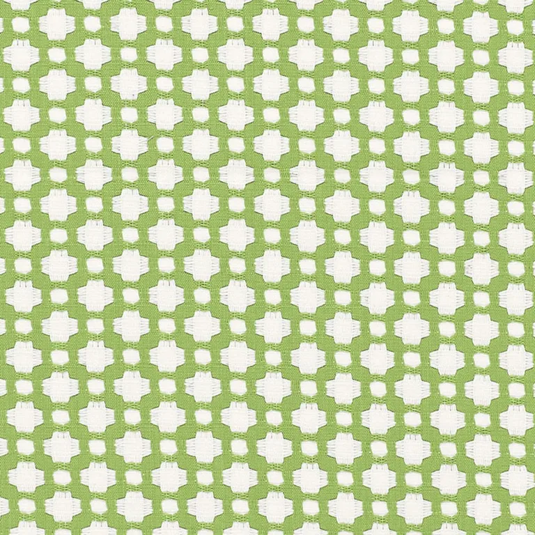Schumacher 65688 Betwixt Leaf/Blanc fabric swatch
