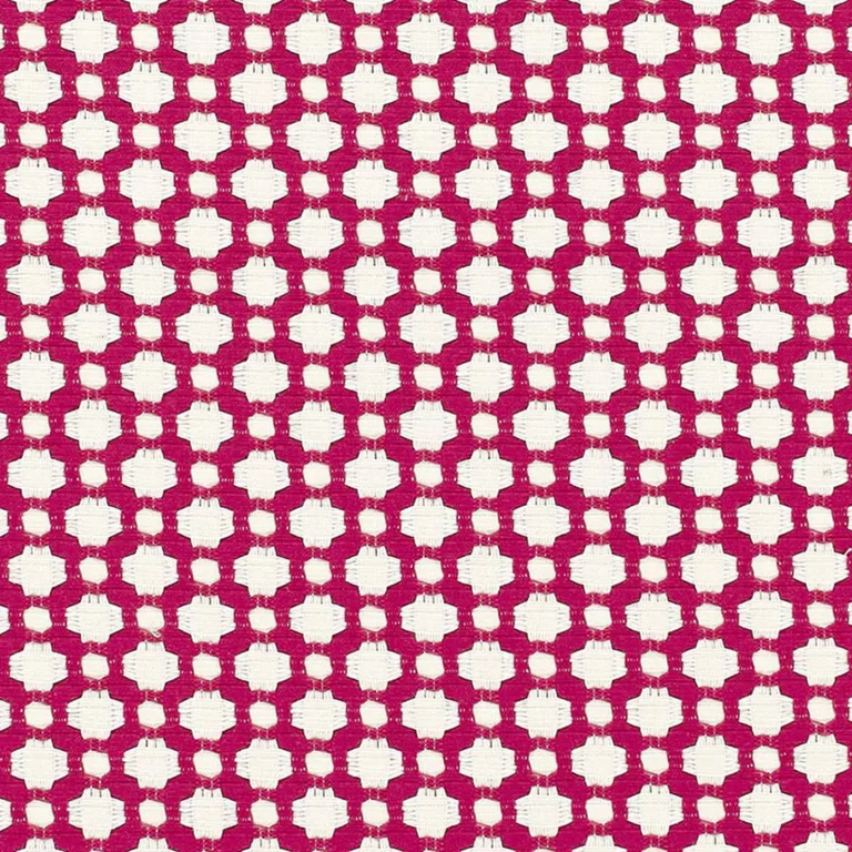 Schumacher 65685 Betwixt Magenta/Natural fabric swatch