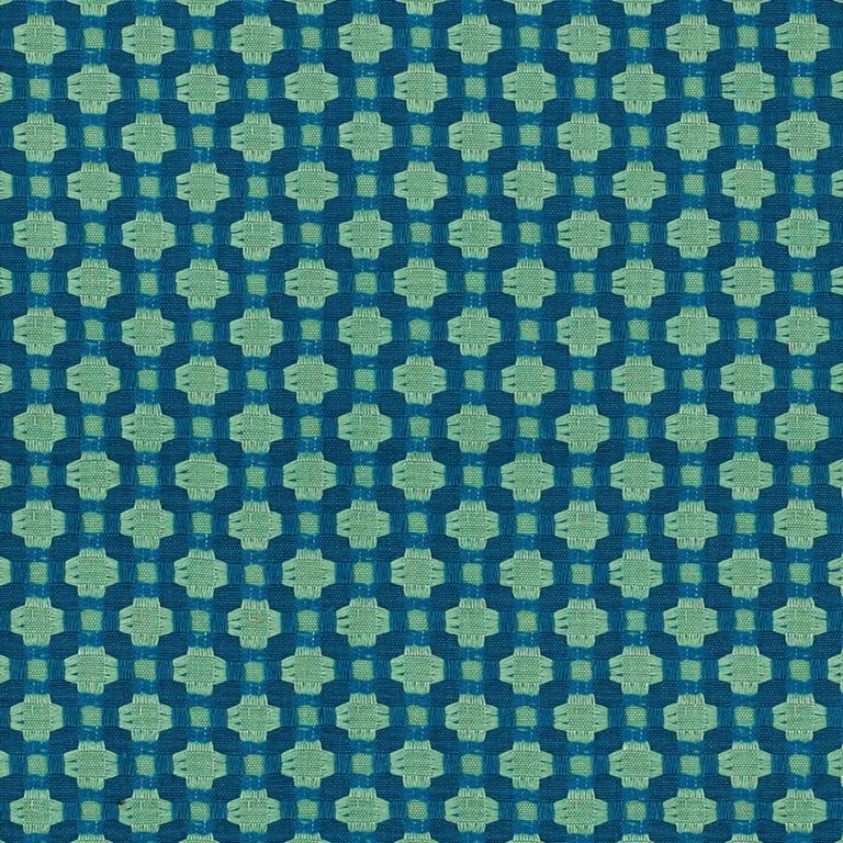 Schumacher 62613 Betwixt Peacock/Seaglass fabric swatch