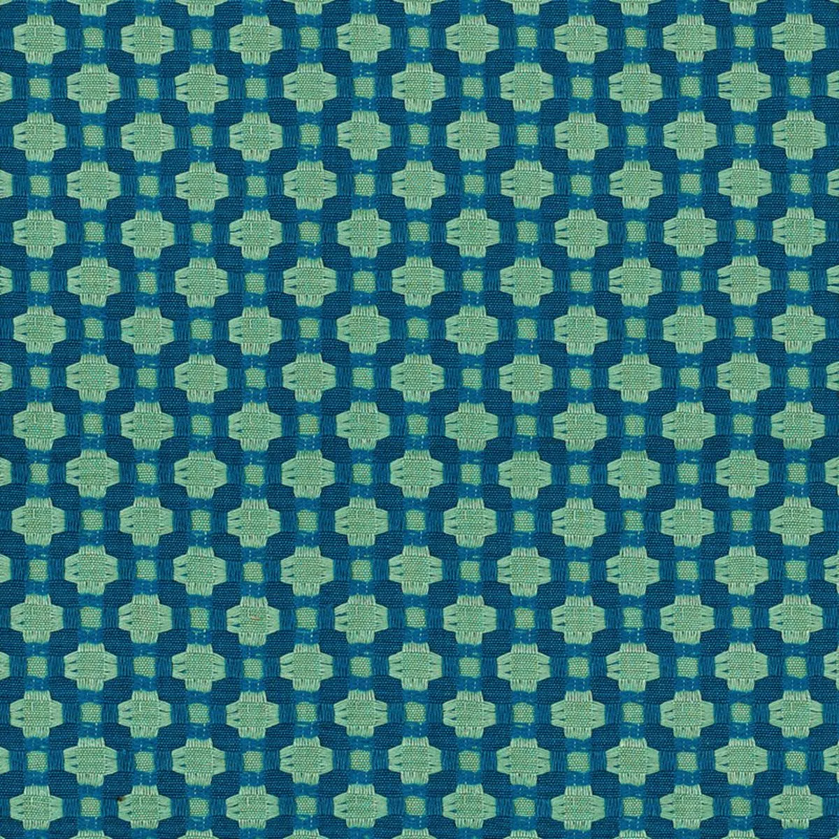 Schumacher 62613 Betwixt Peacock/Seaglass fabric swatch