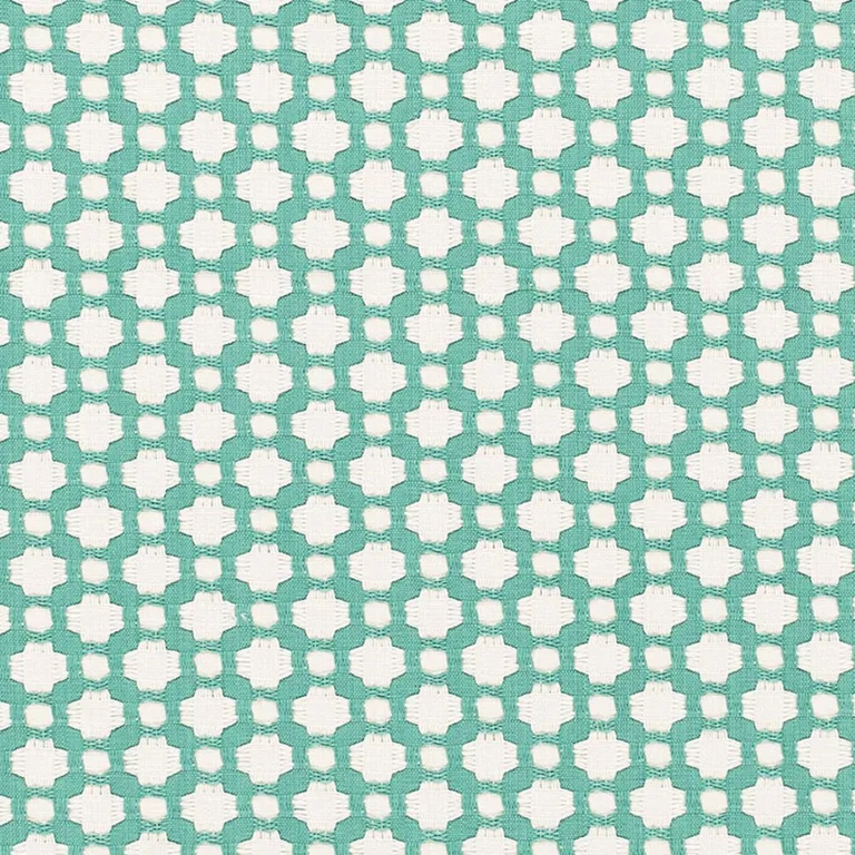 Schumacher 65687 Betwixt Pool/Natural fabric swatch