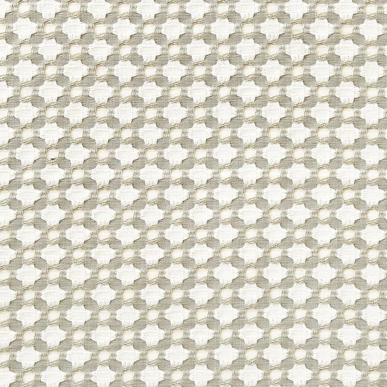 Schumacher 65682 Betwixt Stone/White fabric swatch