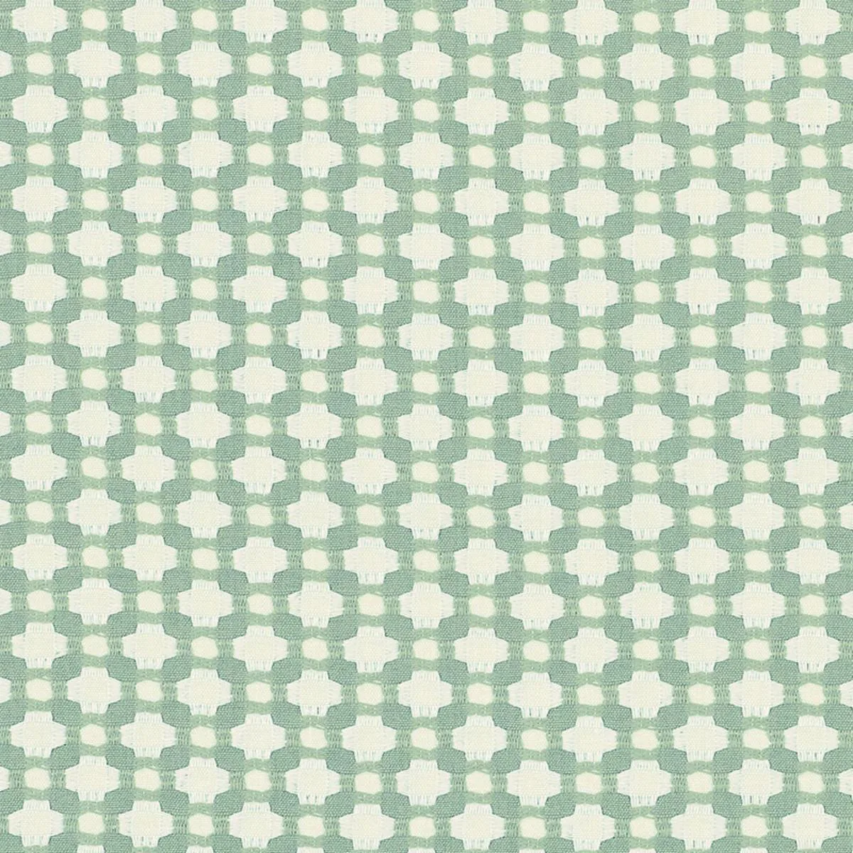 Schumacher 62615 Betwixt Water/Ivory fabric swatch