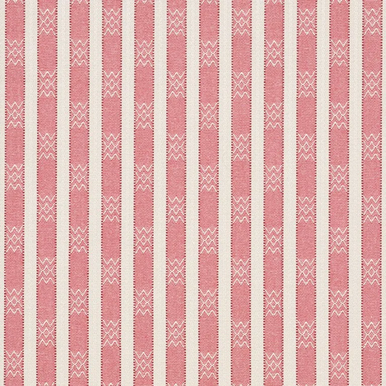Schumacher 74212 Beverly Stripe Red fabric swatch