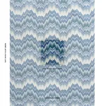 Schumacher 78792 Bezique Flamestitch Velvet Lapis fabric swatch