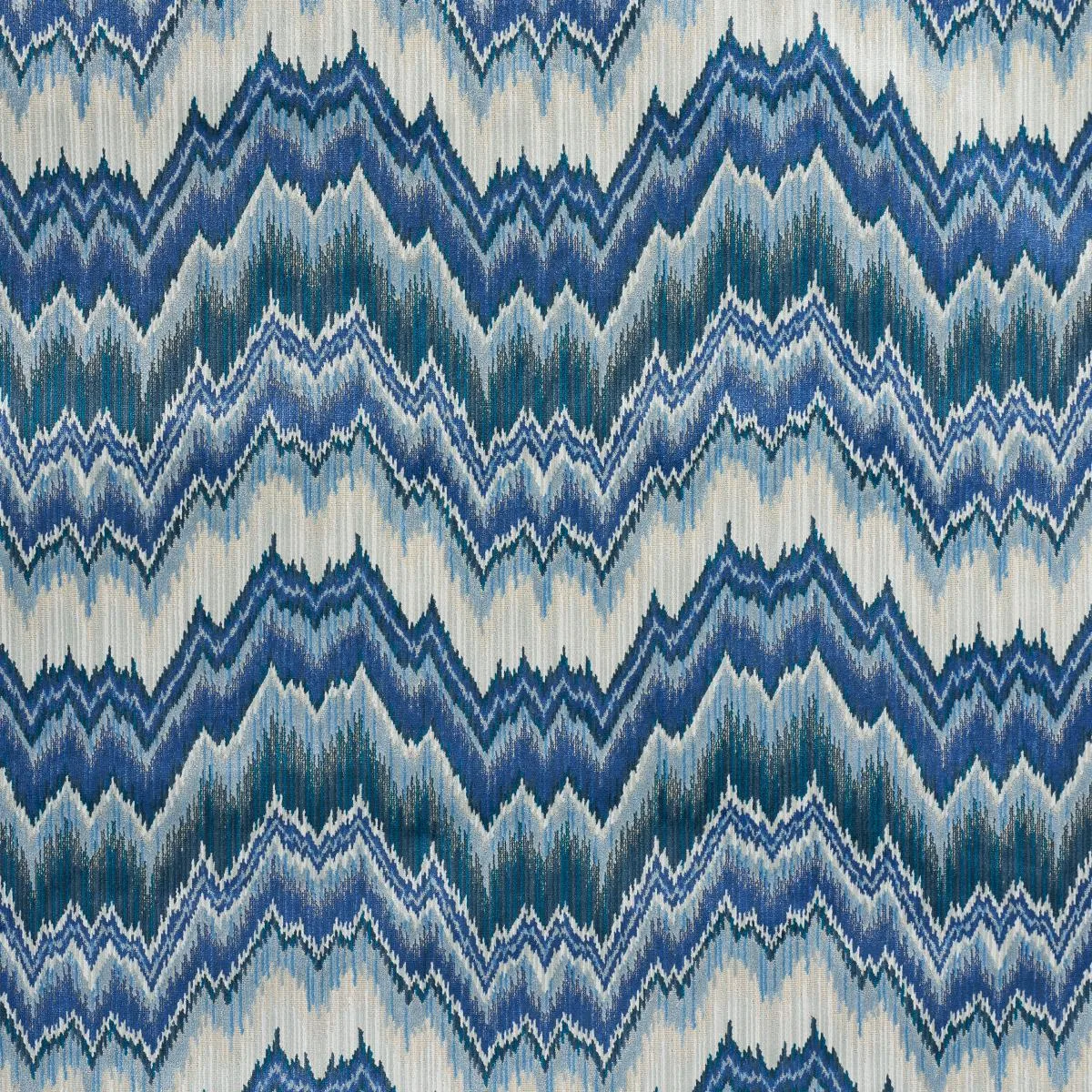 Schumacher 78792 Bezique Flamestitch Velvet Lapis fabric swatch