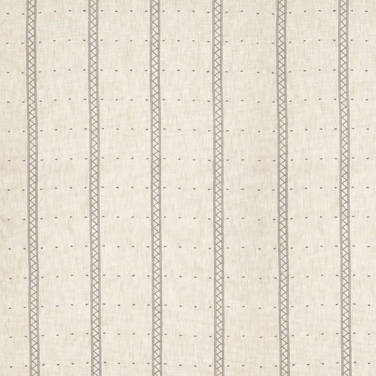 Schumacher 75800 Bhuttis Sheer Natural fabric swatch