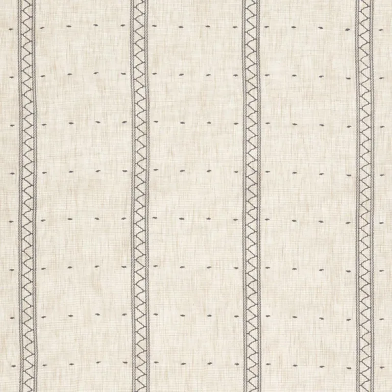 Schumacher 75800 Bhuttis Sheer Natural fabric swatch