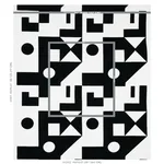 Schumacher 75690 Binary Embroidery Black fabric swatch