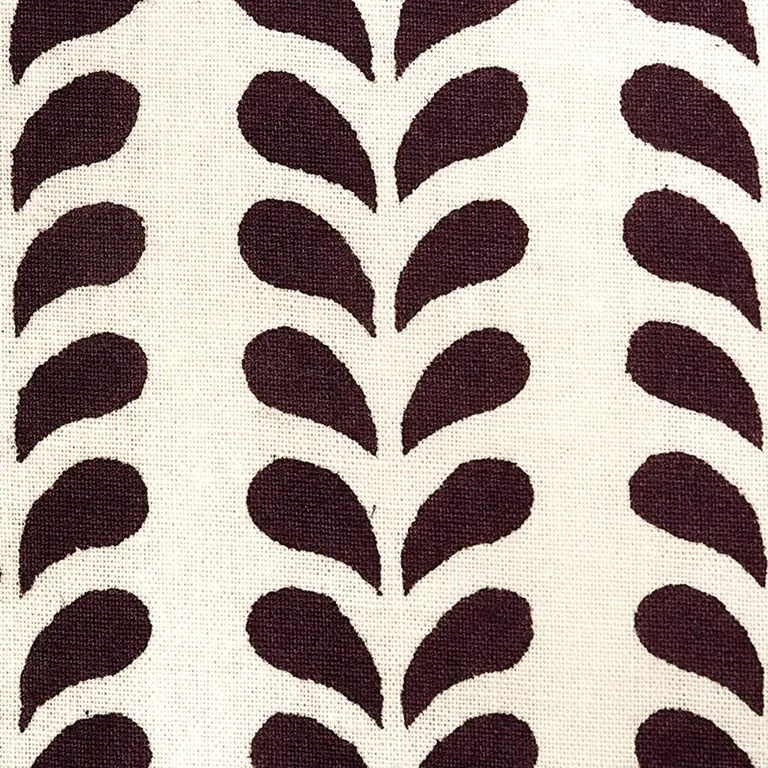 Schumacher 179272 Bindi Hand Block Print Aubergine fabric swatch