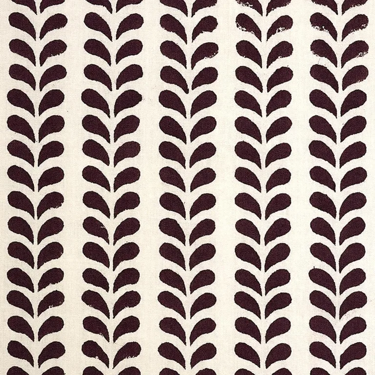 Schumacher 179272 Bindi Hand Block Print Aubergine fabric swatch