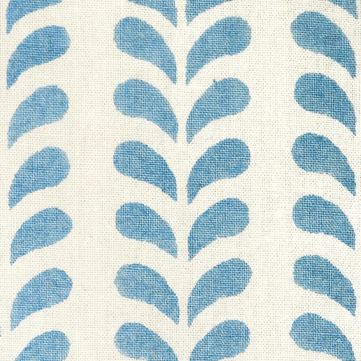 Schumacher 179270 Bindi Hand Block Print Blue fabric swatch