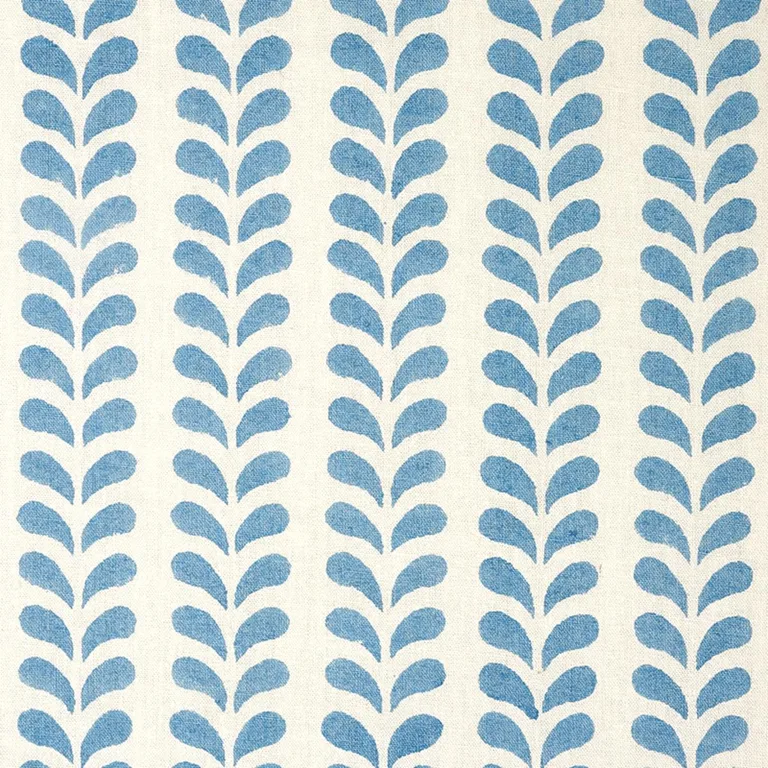 Schumacher 179270 Bindi Hand Block Print Blue fabric swatch