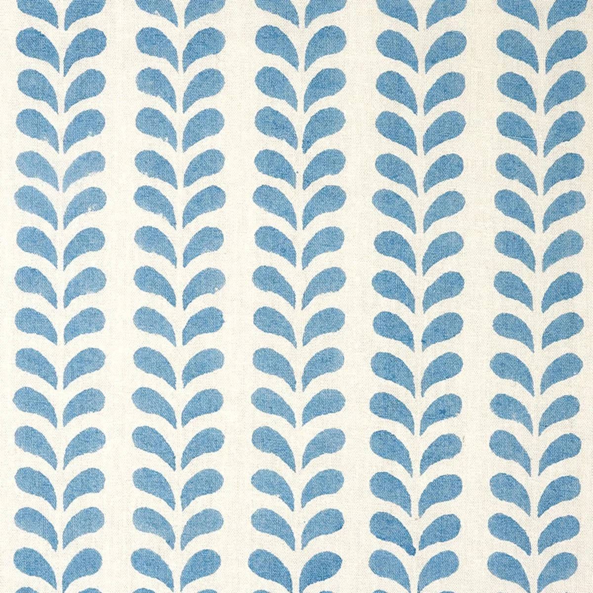 Schumacher 179270 Bindi Hand Block Print Blue fabric swatch