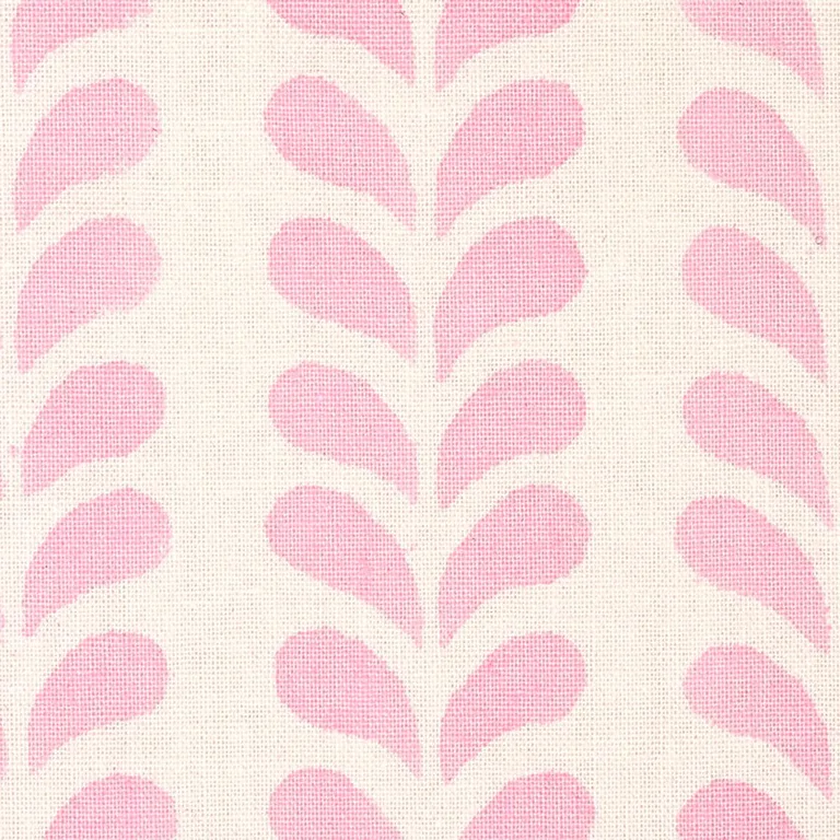 Schumacher 179271 Bindi Hand Block Print Pink fabric swatch