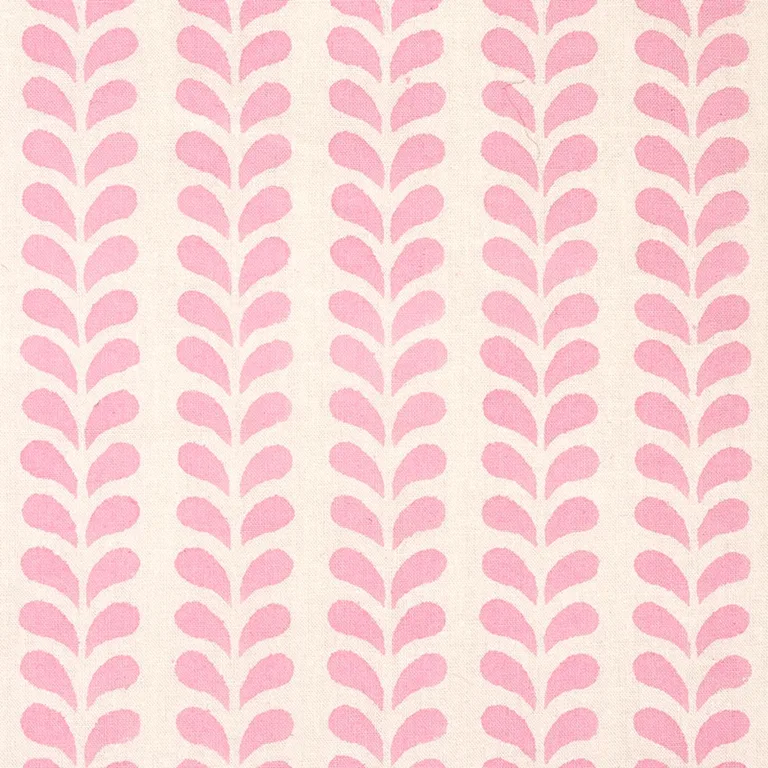 Schumacher 179271 Bindi Hand Block Print Pink fabric swatch