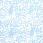 Schumacher 179212 Bird & Bee Sky fabric swatch