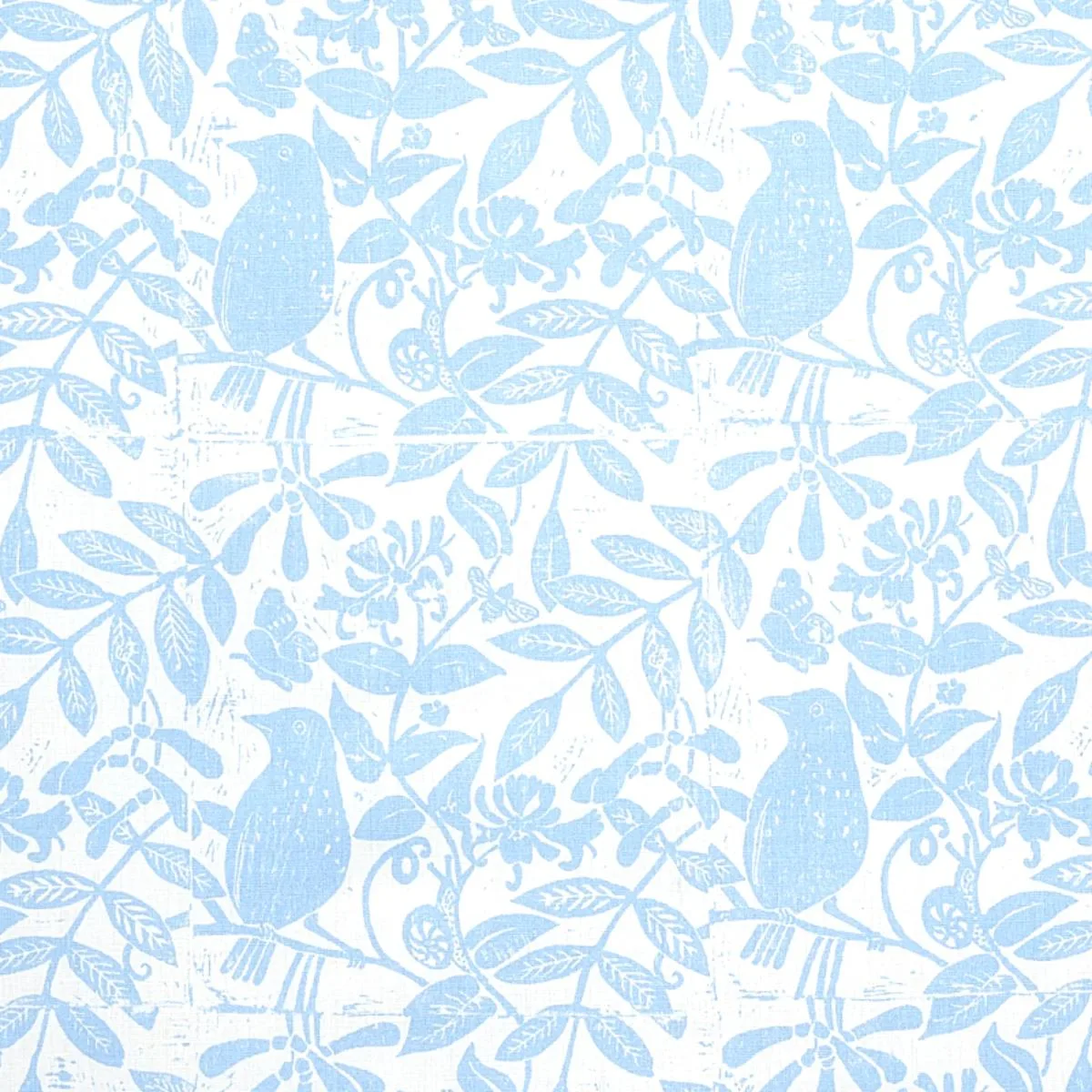 Schumacher 179212 Bird & Bee Sky fabric swatch