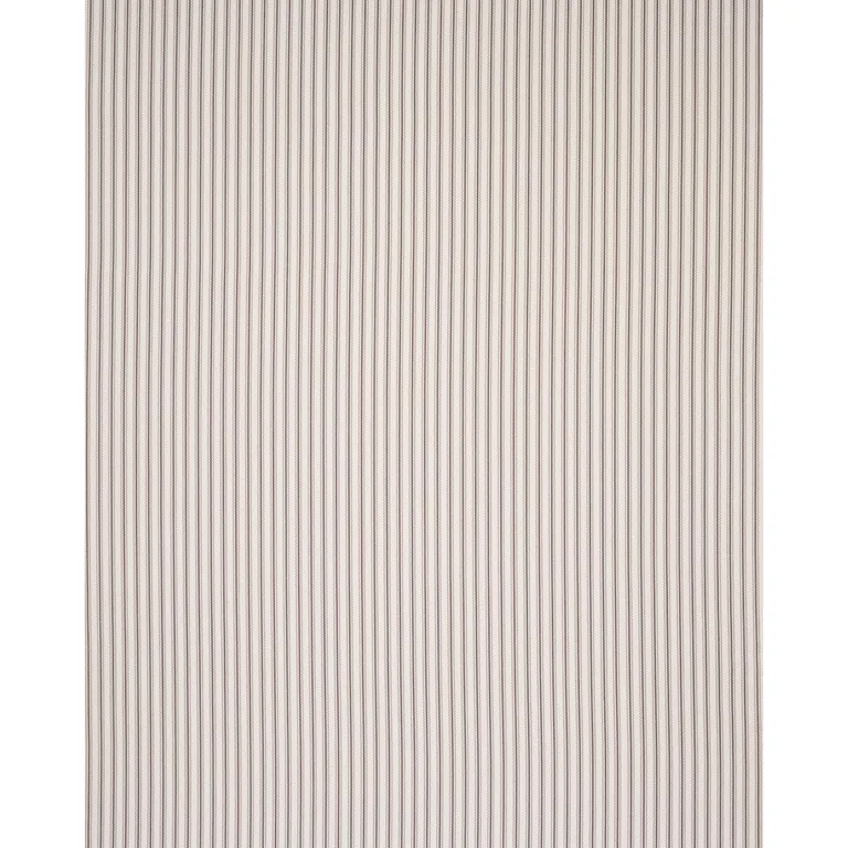 Schumacher 83704 Birdie Ticking Stripe Brown fabric swatch