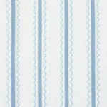 Schumacher 83701 Birdie Ticking Stripe China Blue fabric swatch