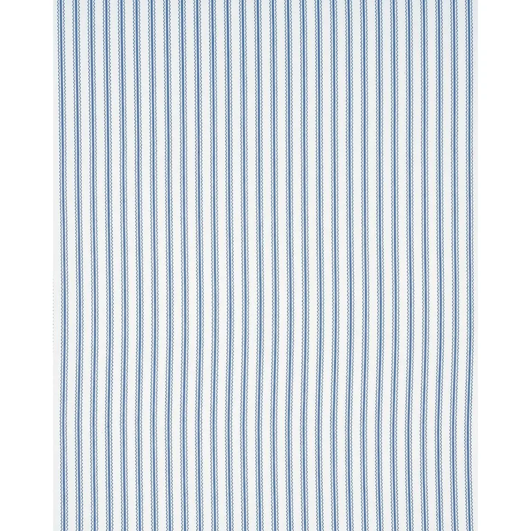 Schumacher 83702 Birdie Ticking Stripe Indigo fabric swatch