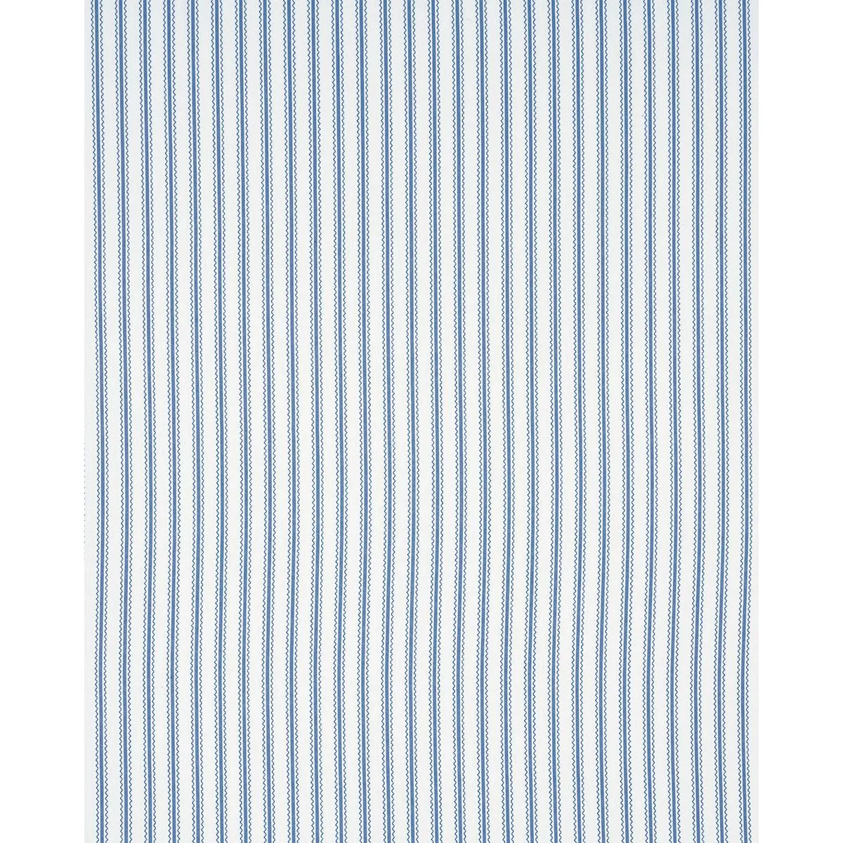 Schumacher 83702 Birdie Ticking Stripe Indigo fabric swatch