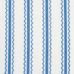Schumacher 83702 Birdie Ticking Stripe Indigo fabric swatch