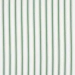Schumacher 83700 Birdie Ticking Stripe Leaf Green fabric swatch