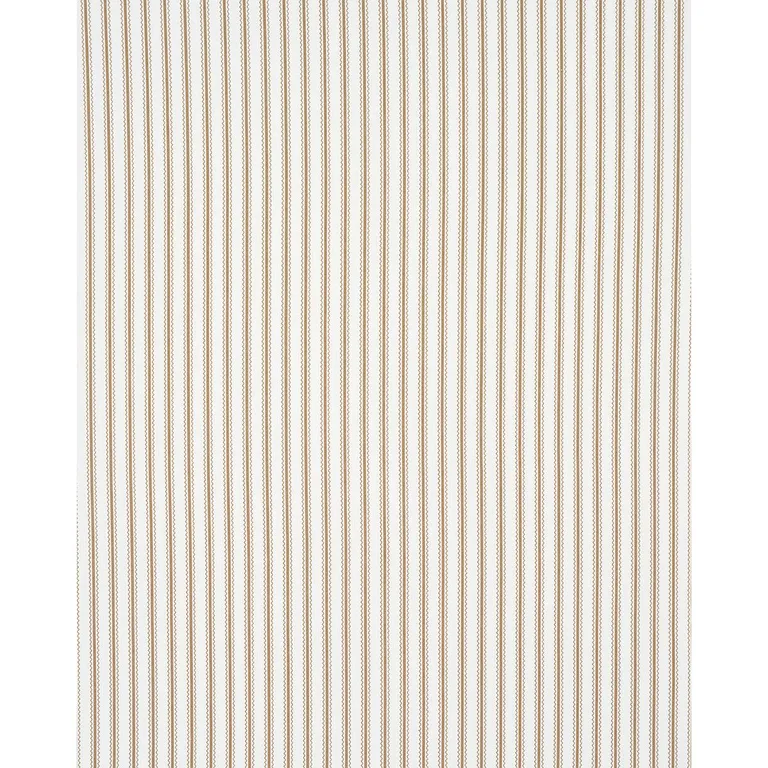 Schumacher 83703 Birdie Ticking Stripe Neutral fabric swatch