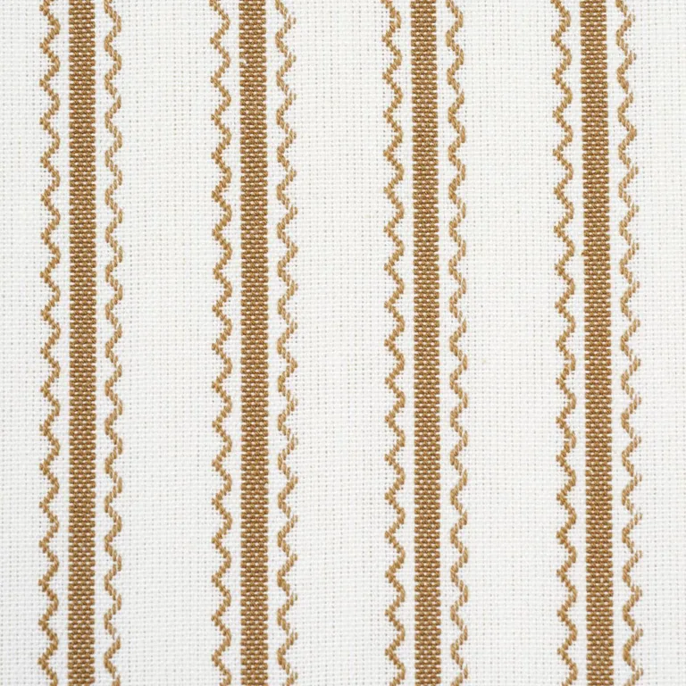 Schumacher 83703 Birdie Ticking Stripe Neutral fabric swatch