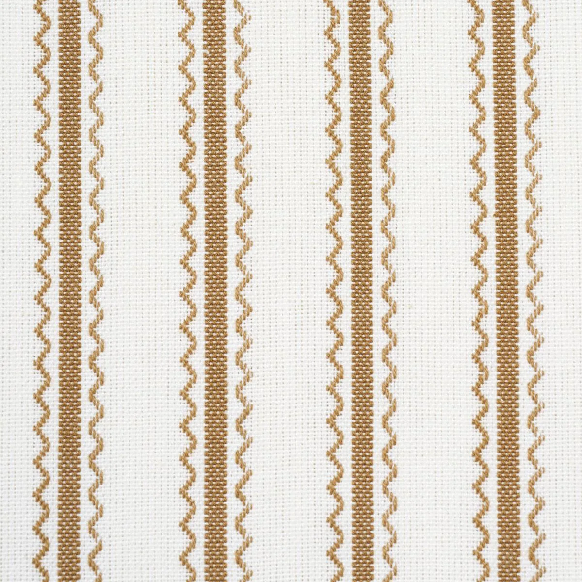 Schumacher 83703 Birdie Ticking Stripe Neutral fabric swatch