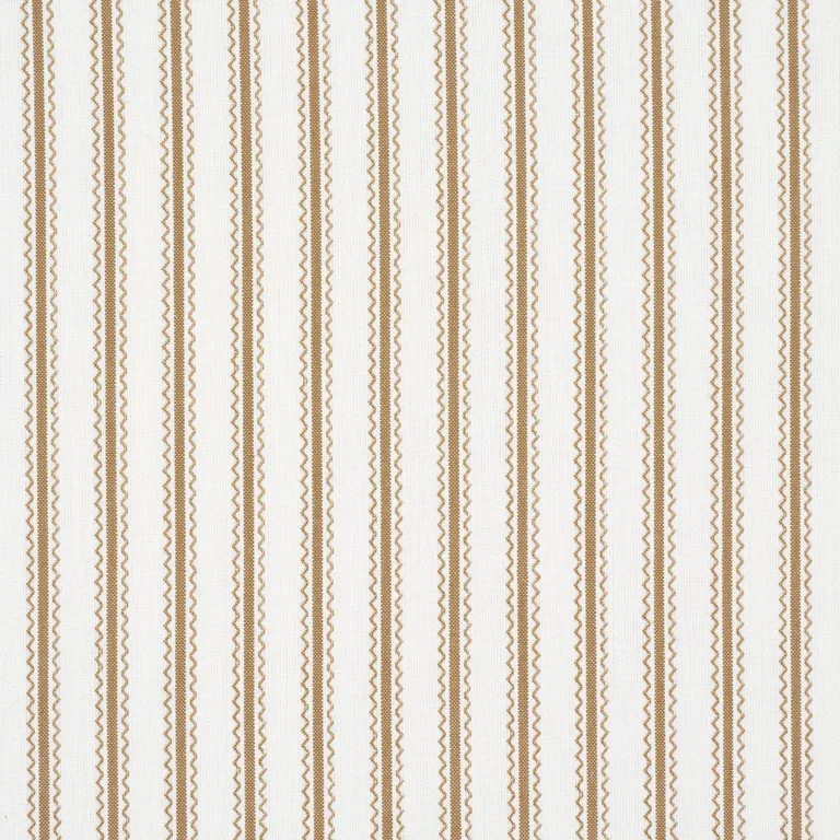 Schumacher 83703 Birdie Ticking Stripe Neutral fabric swatch