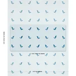 Schumacher 182382 Birds Hand Block Print Navy On Sky fabric swatch