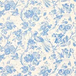 Schumacher 1048044 Birds Of Paradise Blue fabric swatch