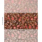 Schumacher 85111 Birds Of Paradise Woven Chestnut fabric swatch