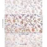 Schumacher 85112 Birds Of Paradise Woven Mist fabric swatch