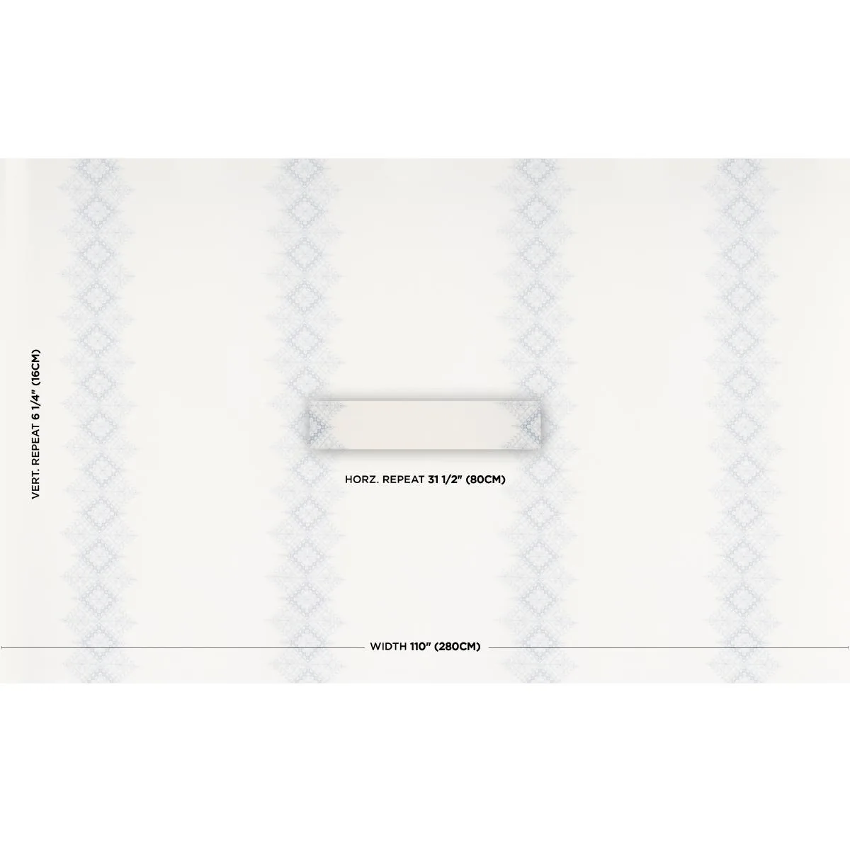Schumacher 85120 Birgitta Sheer Sky fabric swatch